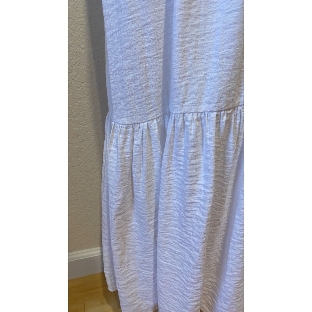 Banana‎ Republic White Halter Maxi Dress Size 4P Bridal Beach Cottage Minimalist - Picture 4 of 10